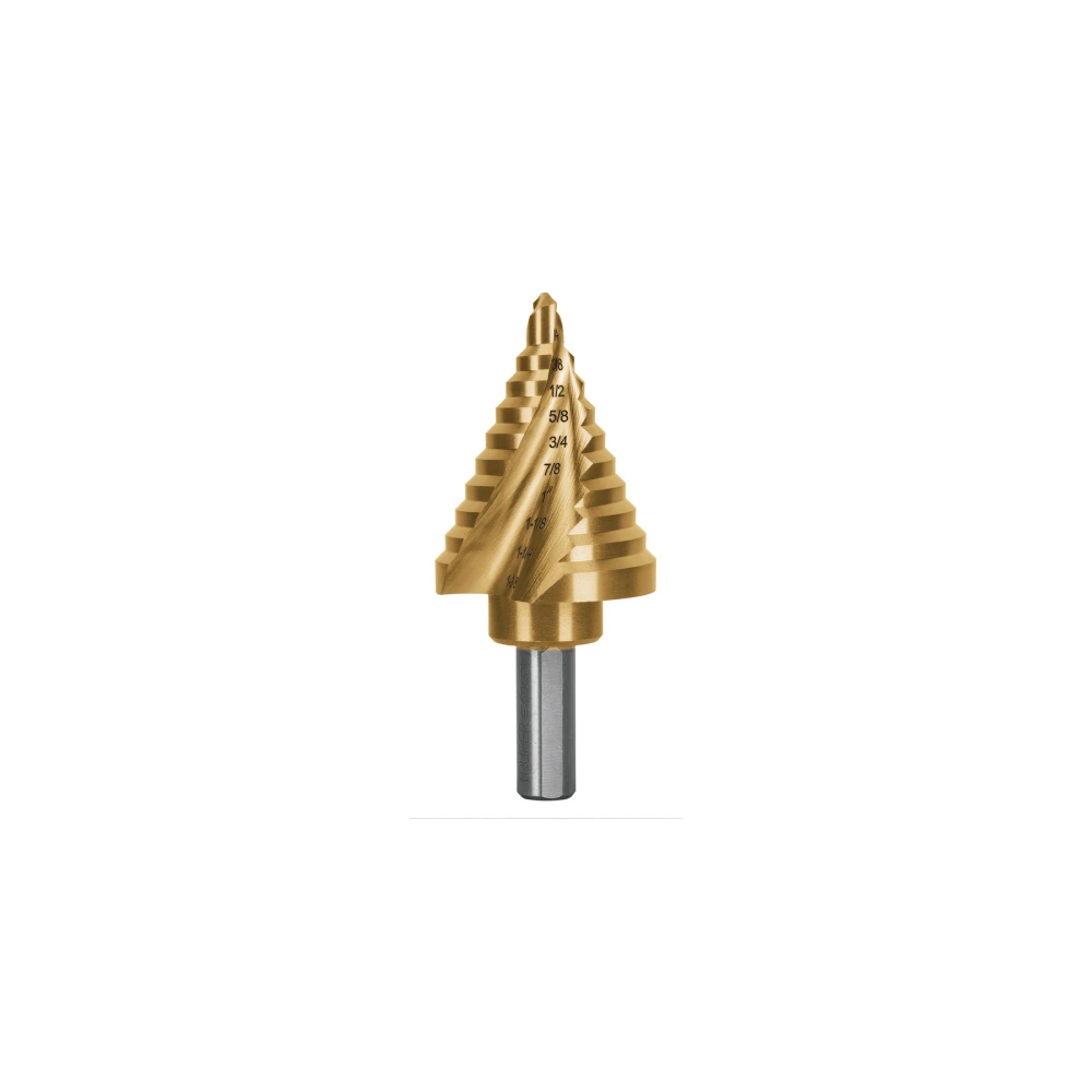 [BES-10X] 101556 BROCA ESCALONADA TITANIO 10 ESCALONES 1/4' A 1-3/8', EXPERT