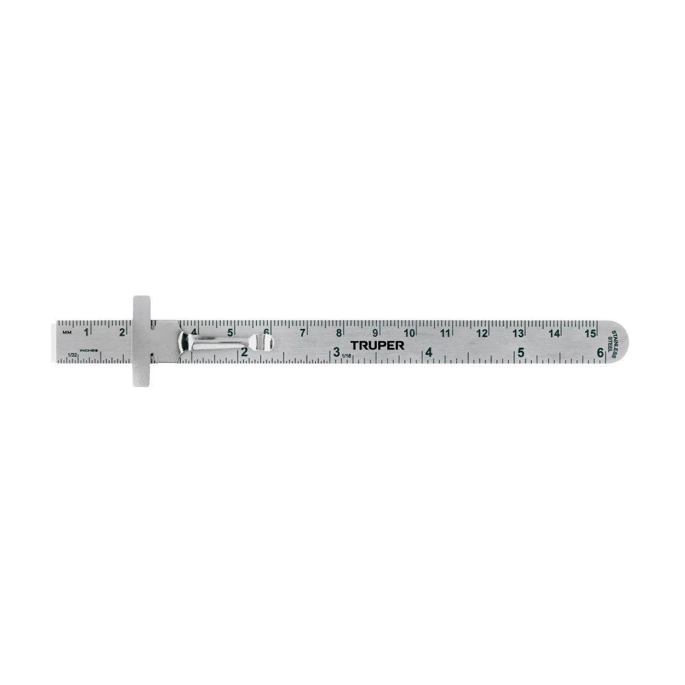 [RGL-15B] 101810 REGLA 15 CM DE ACERO INOXIDABLE DE BOLSILLO, TRUPER
