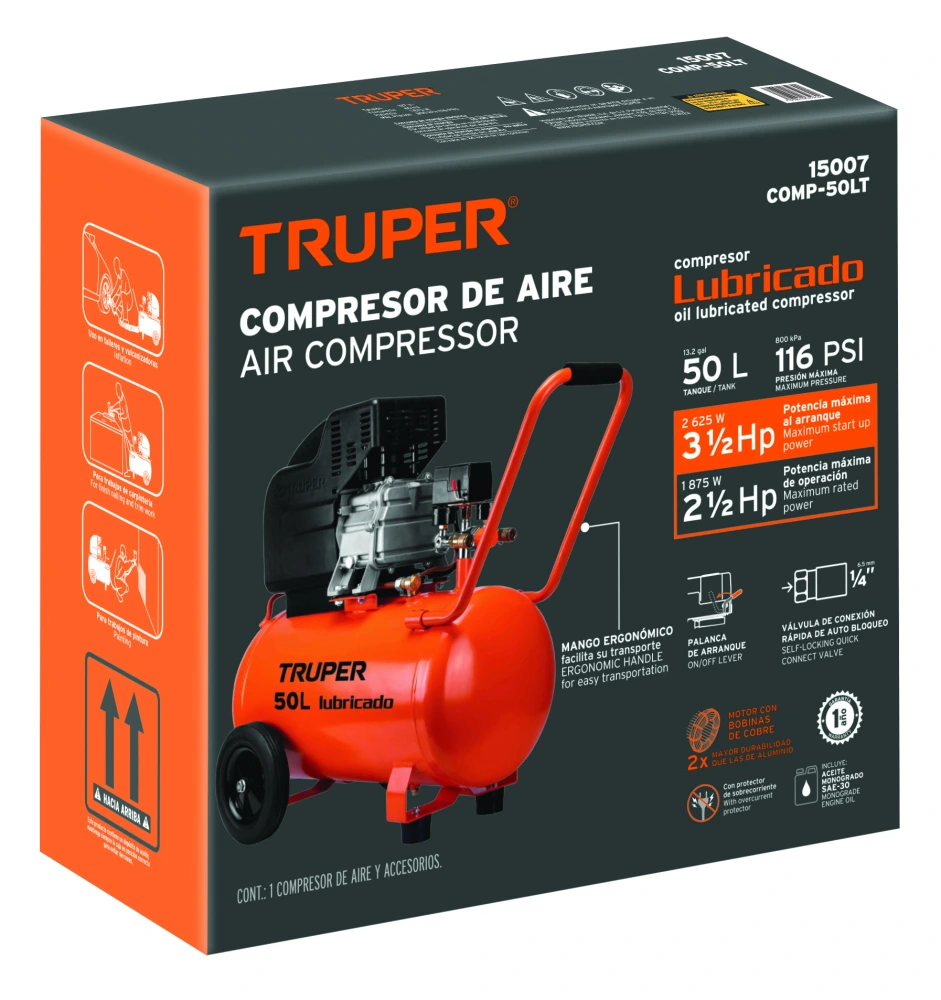101937 CAJA DE EMPAQUE DE REPUESTO PARA COMP-50LT, TRUPER