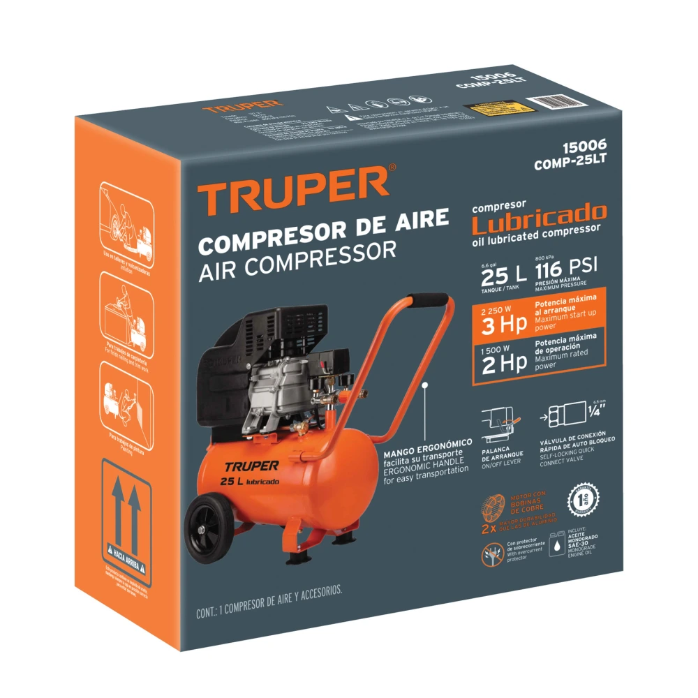 101939 CAJA DE EMPAQUE DE REPUESTO PARA COMP-25LT, TRUPER
