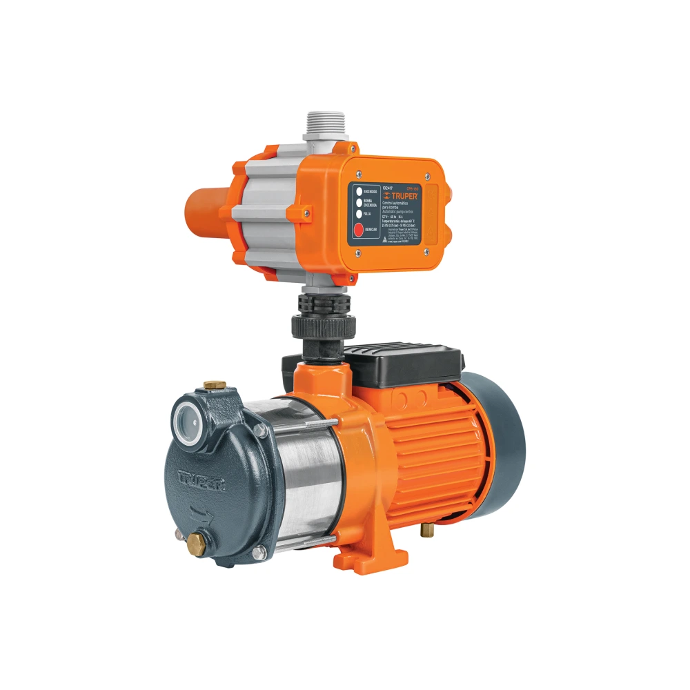[PREM-1/2] 102384 BOMBA PRESURIZADORA MULTIETAPAS 1/2 HP CON CONTROL, TRUPER