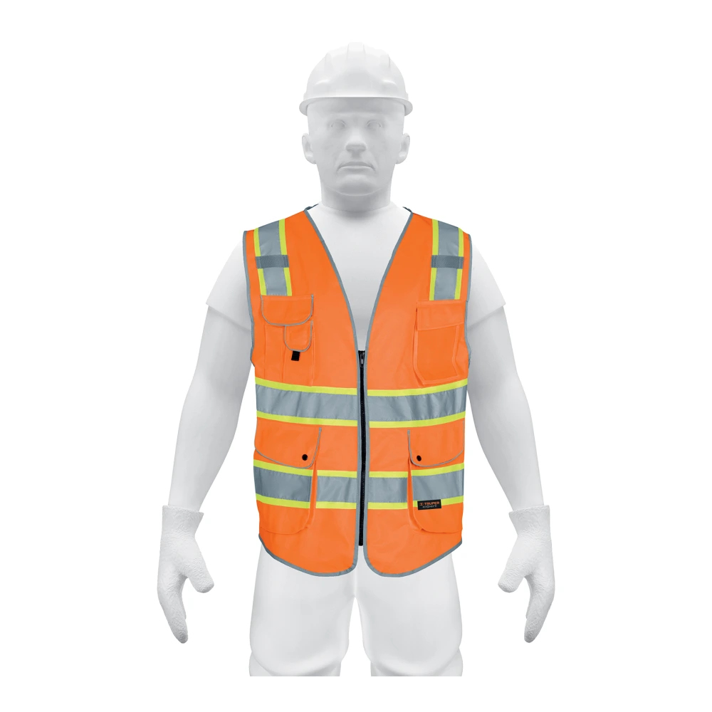 102442 CHALECO DE SEGURIDAD DE ALTA VISIBILIDAD, NARANJA, EG,EXPERT