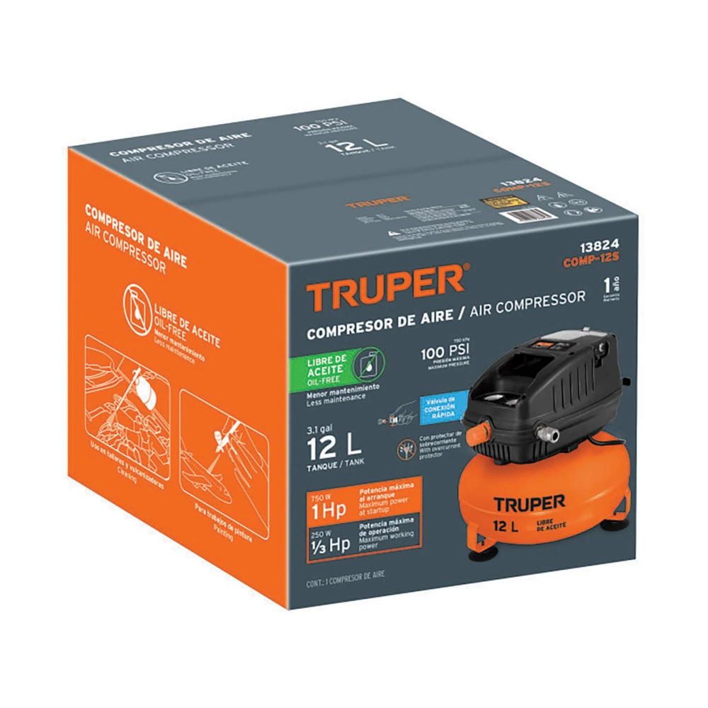 [CJ-COMP-12S] 102584 CAJA DE EMPAQUE DE REPUESTO PARA COMP-12S, TRUPER