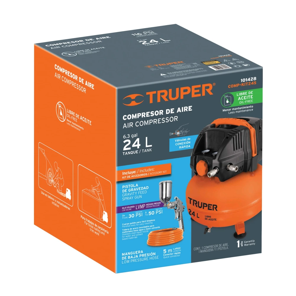 102585 CAJA DE EMPAQUE DE REPUESTO PARA COMP-24S, TRUPER