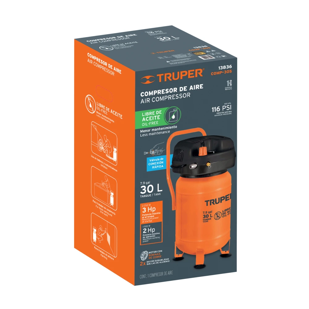 102586 CAJA DE EMPAQUE DE REPUESTO PARA COMP-30S, TRUPER