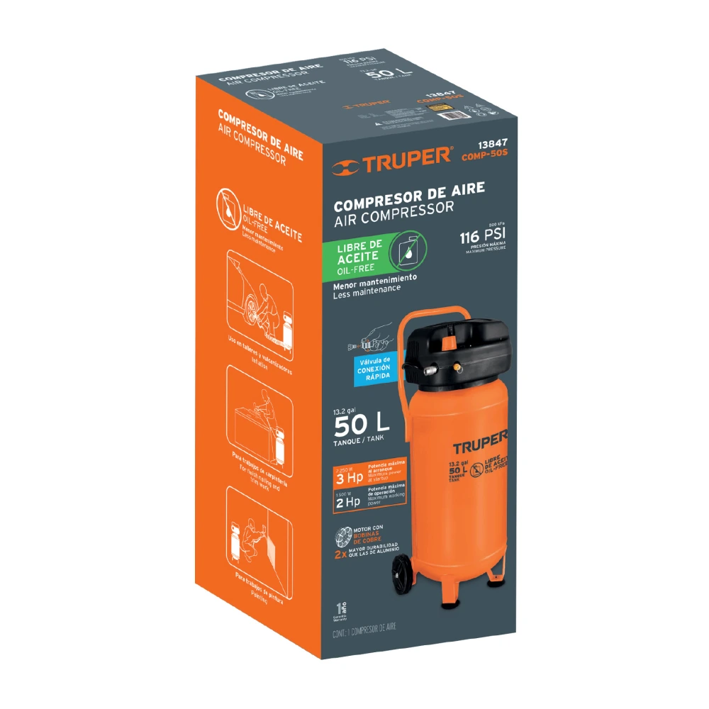 [CJ-COMP-50S] 102587 CAJA DE EMPAQUE DE REPUESTO PARA COMP-50S, TRUPER