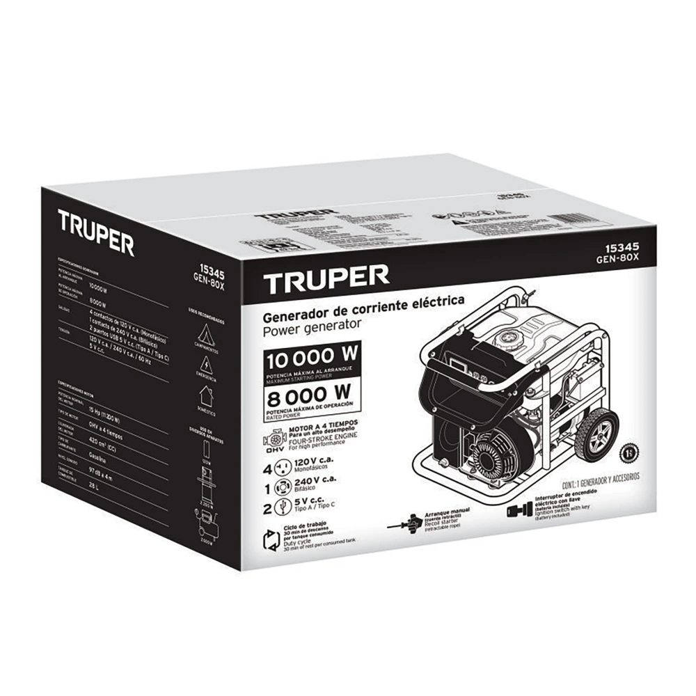 102589 CAJA DE EMPAQUE DE REPUESTO PARA GEN-80X, TRUPER