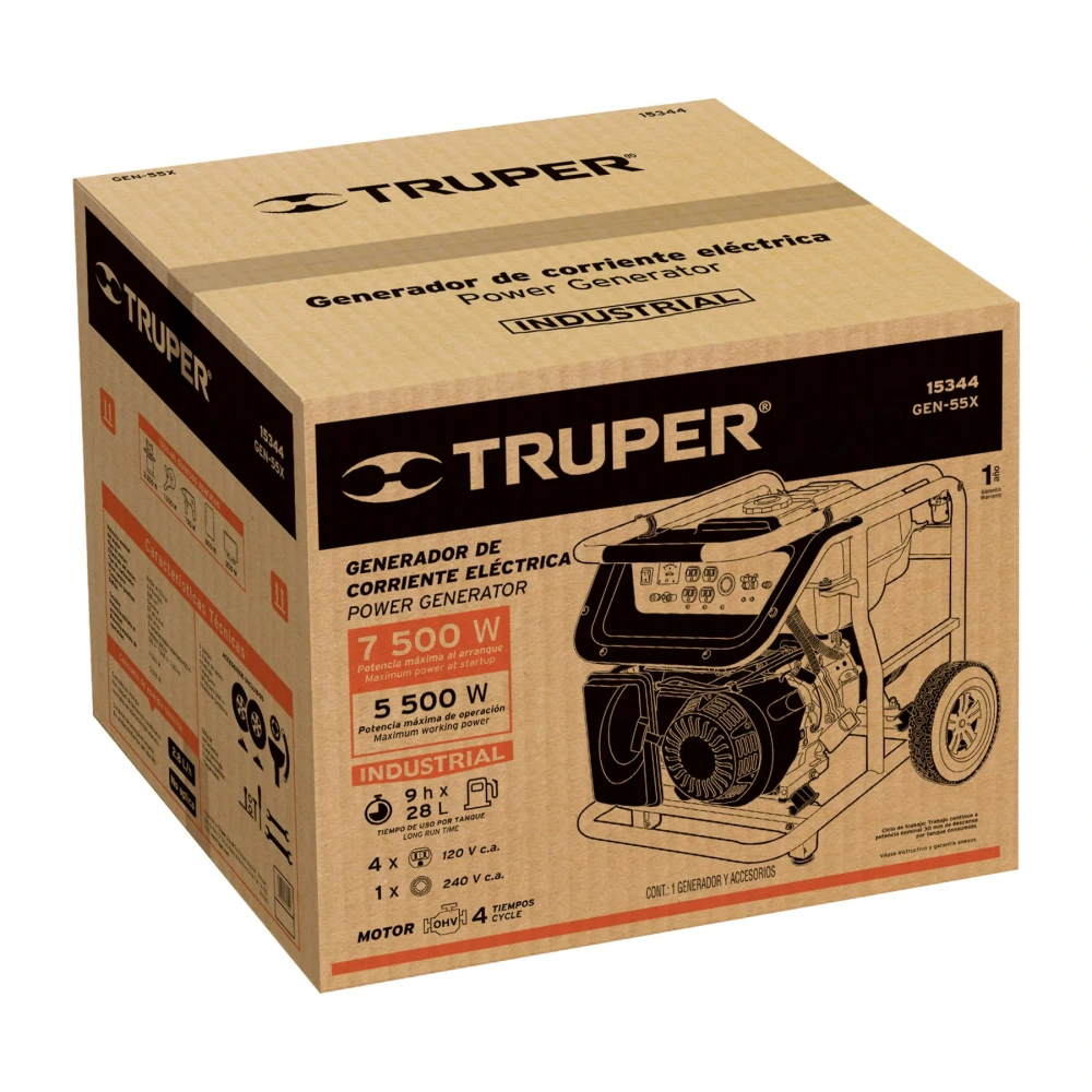 102590 CAJA DE EMPAQUE DE REPUESTO PARA GEN-55X, TRUPER