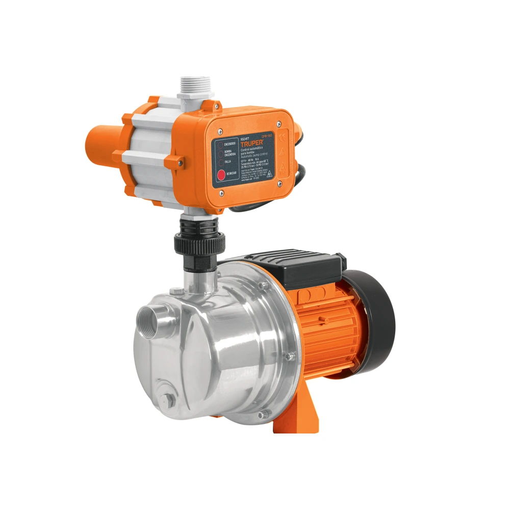 102858 BOMBA PRESURIZADORA JET ACERO 1/2 HP CON CONTROL, TRUPER