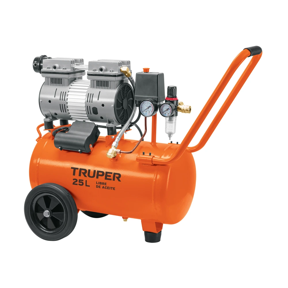 102958 COMPRESOR DE AIRE, SILENCIOSO LIBRE DE ACEITE, 25 L, 2 HP