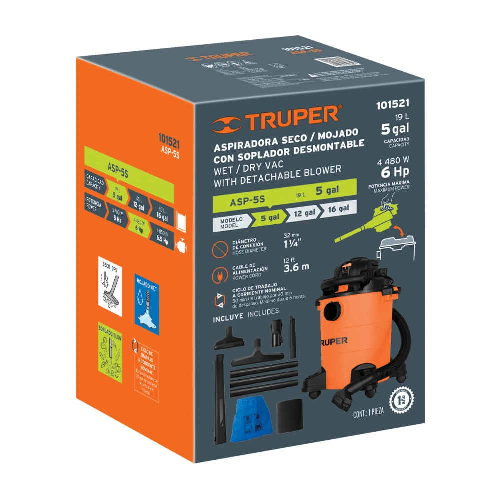 [CJ-ASP-5S] 103122 CAJA DE EMPAQUE DE REPUESTO PARA ASP-5S, TRUPER