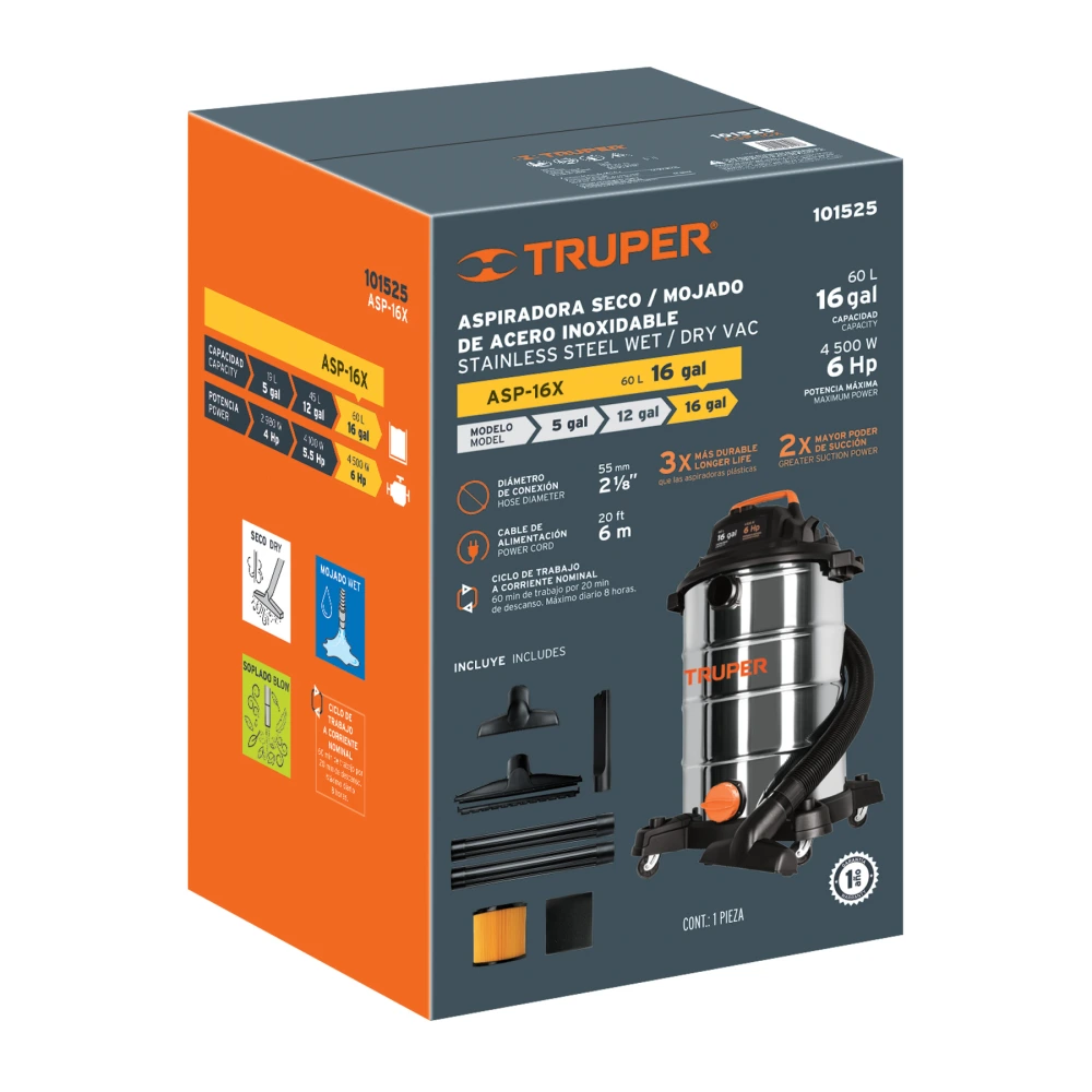 103128 CAJA DE EMPAQUE DE REPUESTO PARA ASP-16X, TRUPER