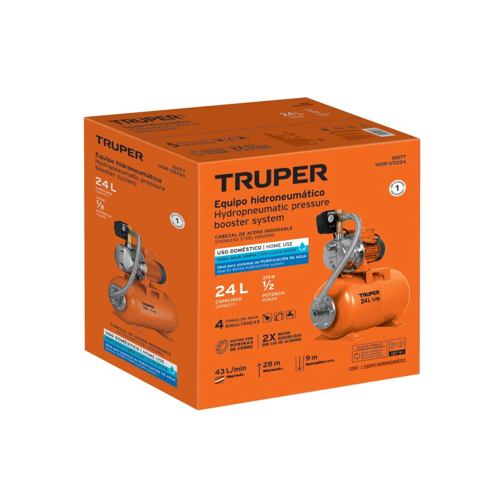 [CJ-HIDR-1/2X24] 103136 CAJA DE EMPAQUE DE REPUESTO PARA HIDR-1/2X24, TRUPER