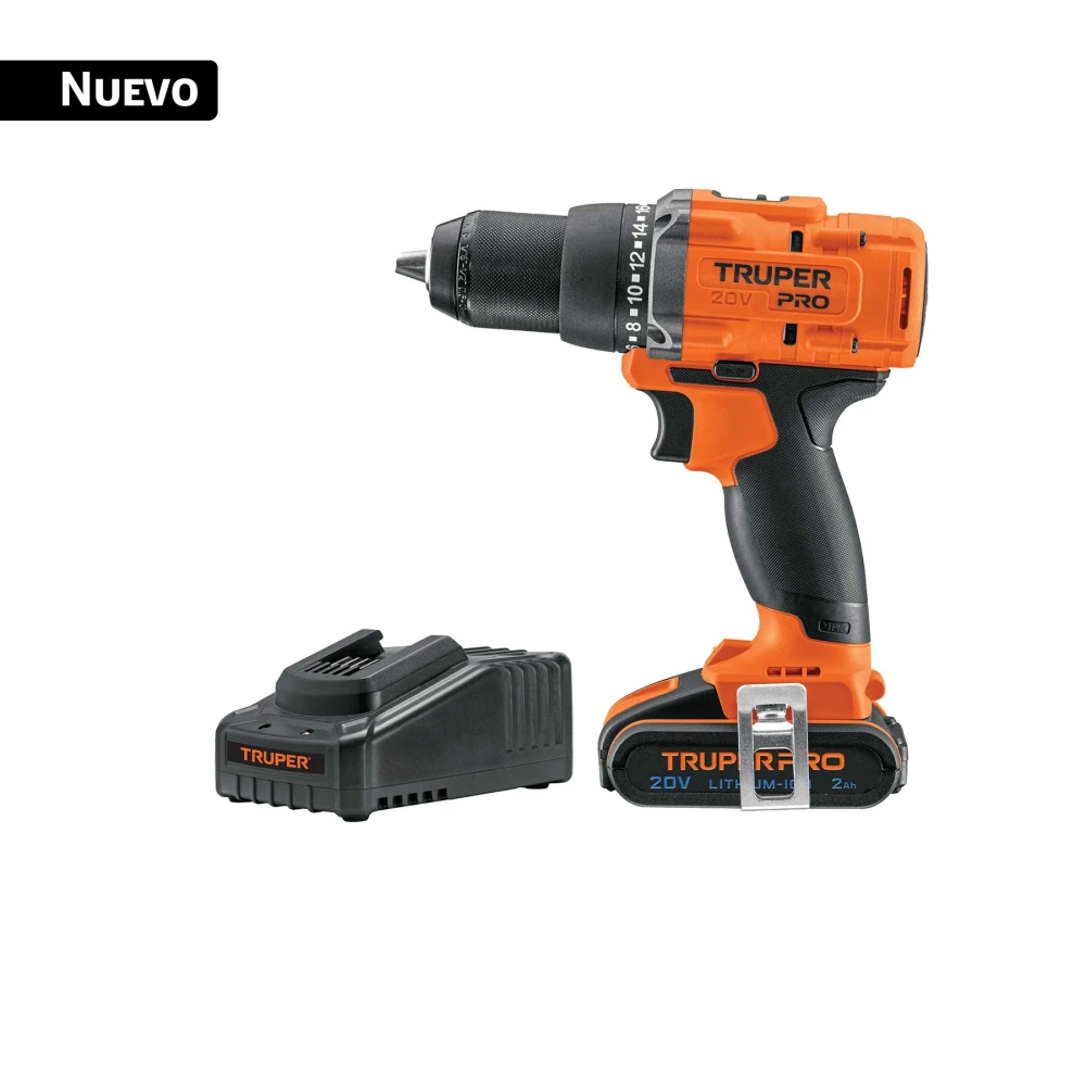 [TALI-20A2] 103249 TALADRO/DESTORNILLADOR 1/2', 20V, 1 BATERÍA 2AH, TRUPER PRO