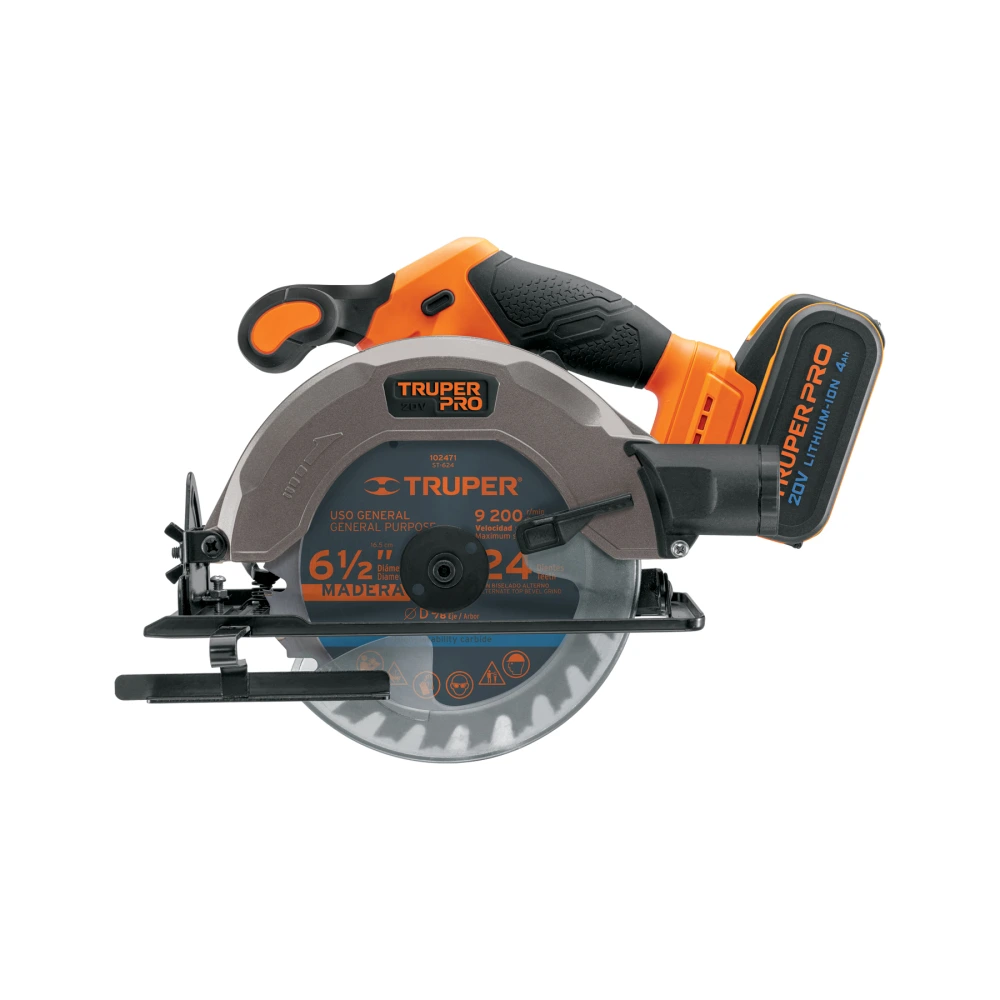 [SICI-20A] 103256 SIERRA CIRCULAR 6-1/2', 20V, 1 BATERÍA 4AH, TRUPER PRO