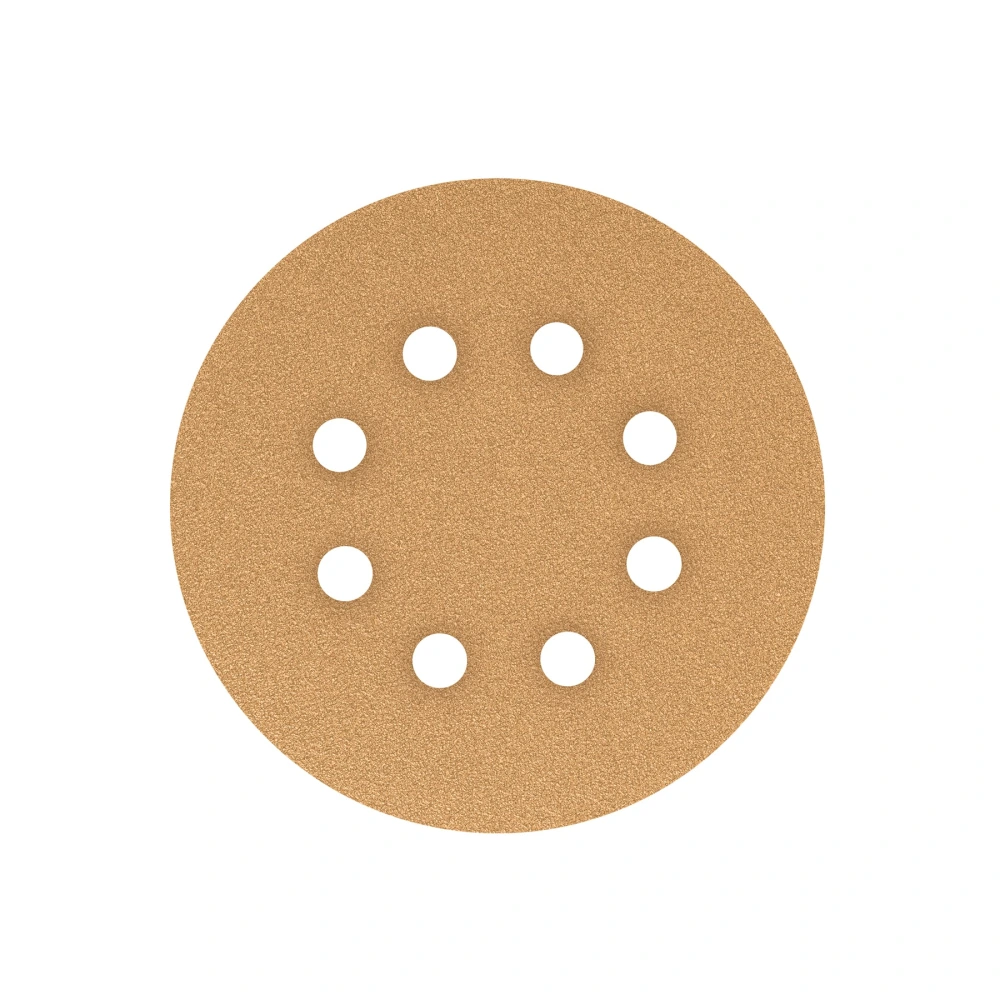 [DIRO-510] 103312 PAQUETE CON 5 DISCOS DE LIJA 5' GRANO 100, 8 PERFORACIONES