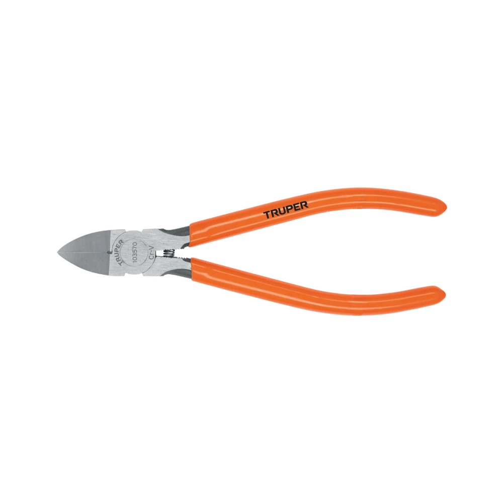 103570 PINZA DE CORTE AL RAS 6' MANGO DE PVC, TRUPER