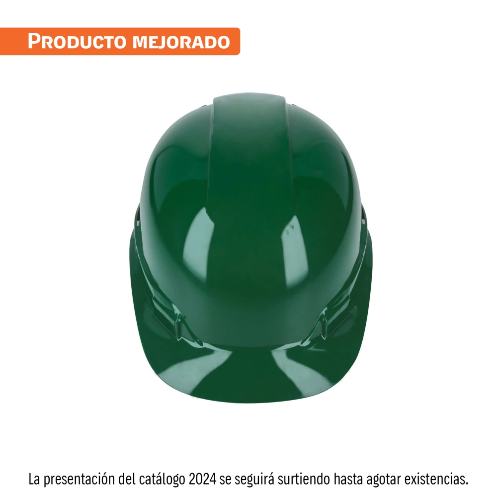 10374 CASCO DE SEGURIDAD, AJUSTE DE MATRACA, VERDE, TRUPER