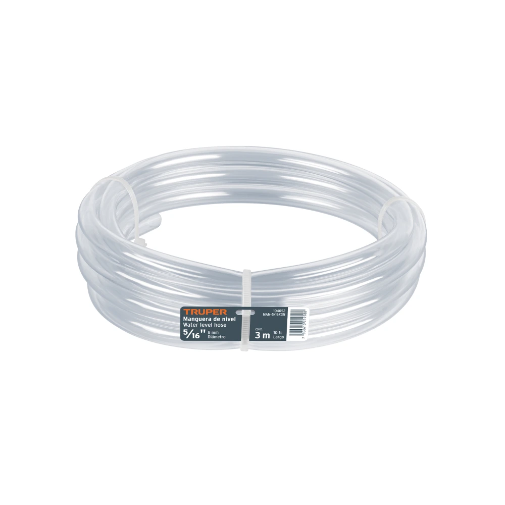 [MAN-5/16X3N] 104052 MANGUERA DE NIVEL, 5/16', ROLLO DE 3M, TRUPER
